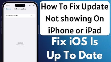 How To Fix Update Not Showing Up On iPhone or iPad Solved