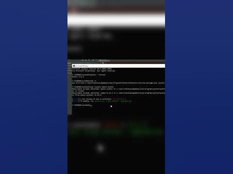 How to install opencv for pyhthon using CMD#opencvpython #opencv #short ...