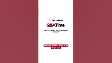 What is the 8D problem solving method?  #interviewquestions