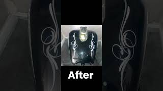 Before and After the BrusHstroKeZ touch #brushstrokez #silverleaf #harleydavidson #custompaint