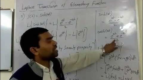 Laplace Transform of elementary functions in Hindi