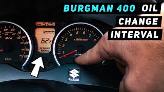 Suzuki Burgman 400: Reset Oil Change Interval - 2007-2016 | Mitch's Scooter Stuff