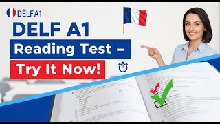 DELF A1 Reading Test-2 \/ Compréhension de l’écrit | French Exam Practice for Beginners | EzeeFrench