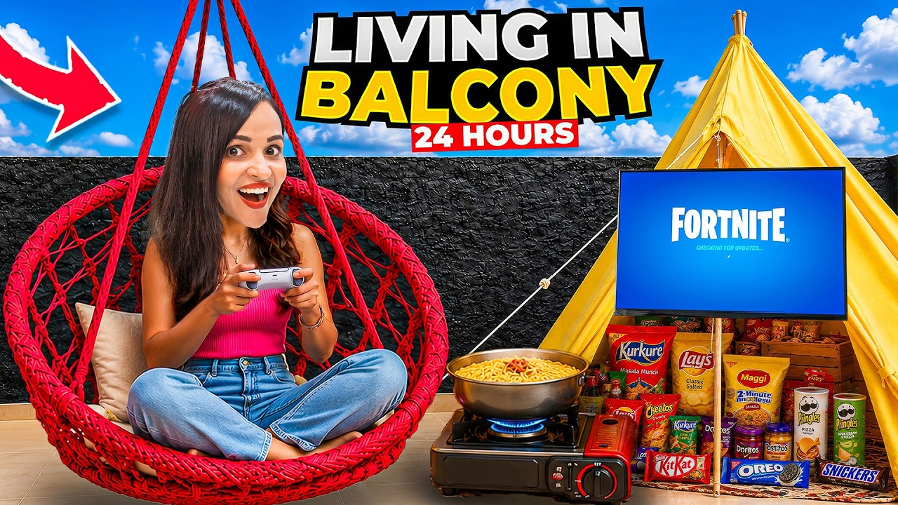 Living in BALCONY for a day!