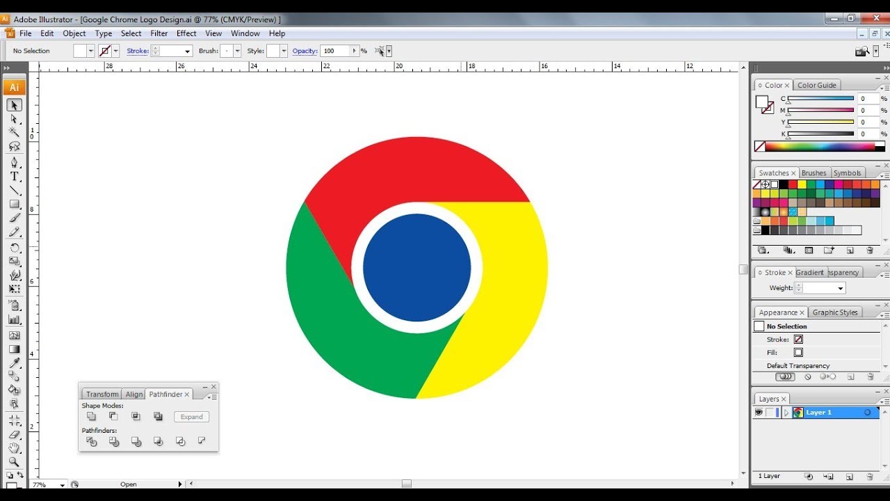 create a google chrome logo