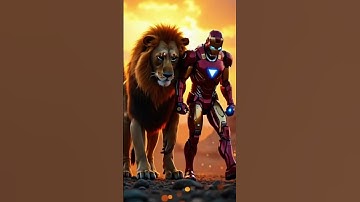 Lion and iron man hybrid picture 😯😯 #animated Video
