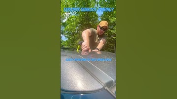 Sunroof leaking or floorboards soaked after rain? Ford explorer drain clogged #easy #diy #savemoney