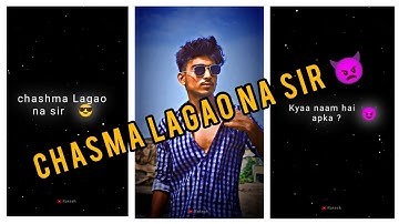Chasma Lagao Na Sir New Trand Xml | Boys Attitude Video Alight Motion | @rjrakesh999