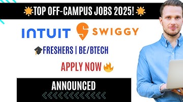 Finally, Intuit, Swiggy Software Engineer Jobs 2025 | Off Campus Drive | Freshers Hiring | Apply Now