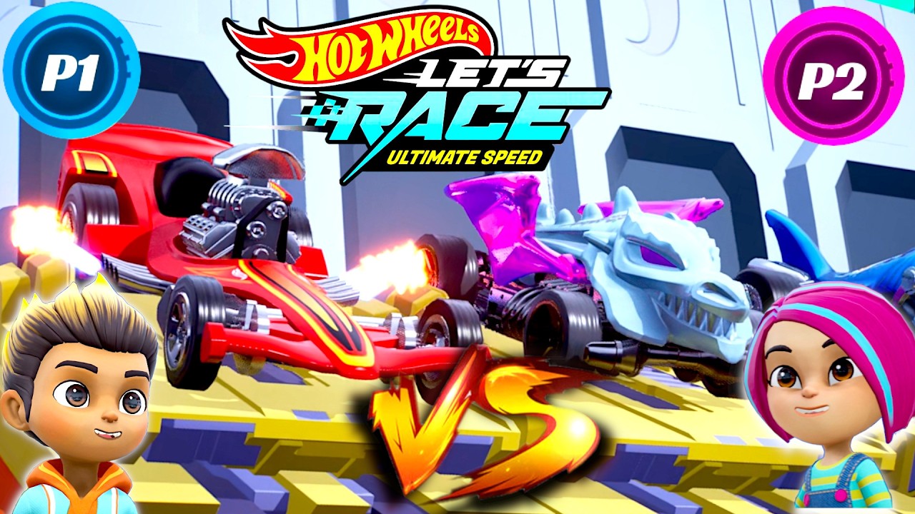 Hot Wheels Let's Race Ultimate Speed ​​– Кооперативная игра с Мэдфастом против Брайтса с Драконьи...