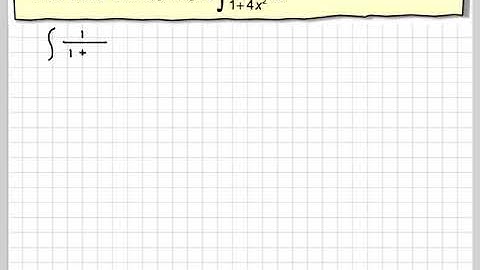 An indefinite integral leading to arctan