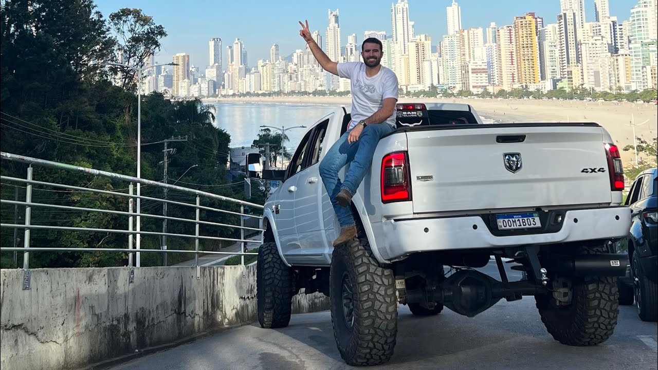 PARAMOS BALNEÁRIO CAMBORIÚ COM AS DODGE RAM GIGANTE!!!🤪🚜💨💨🏖️