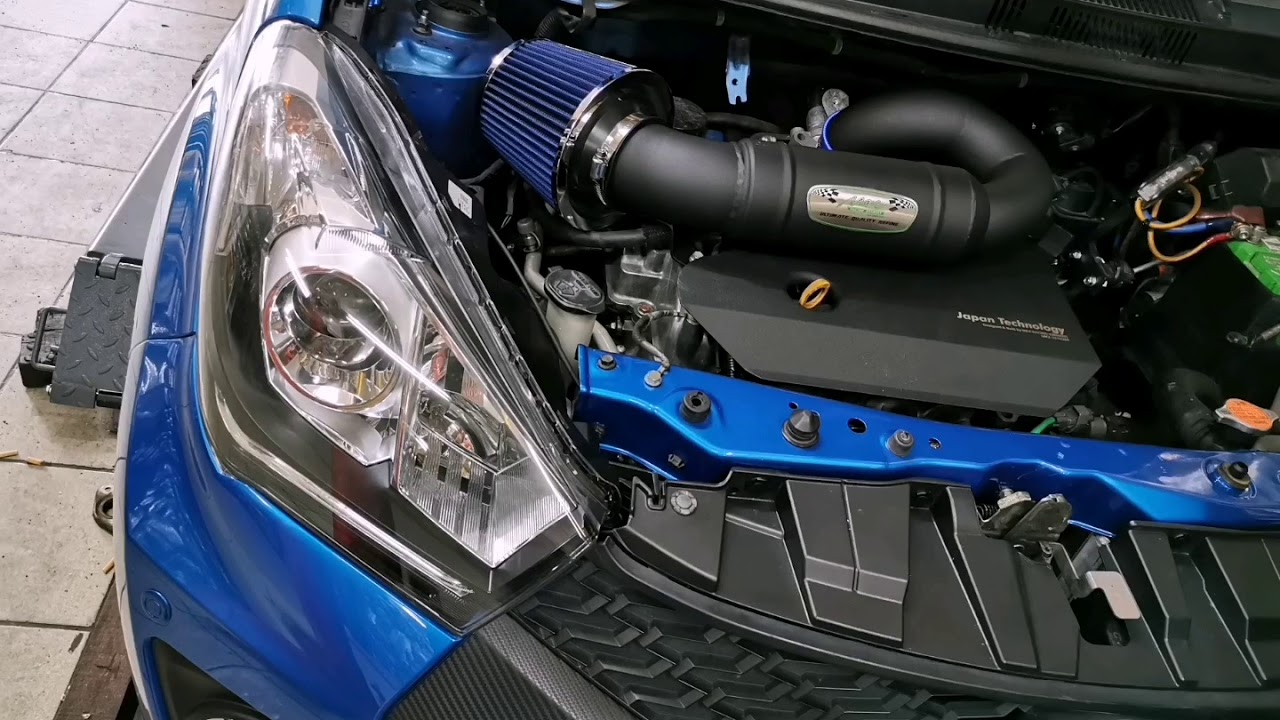 Myvi . max racing open pod ext 4x1 Bullet . Custom S/S twin piping ...