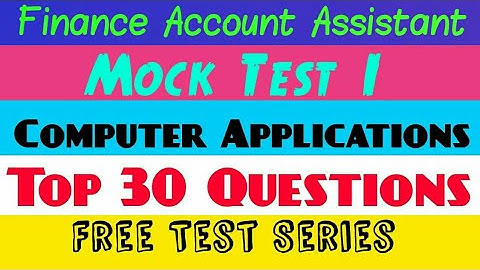 Computer Applications Important Questions and Mock Test JKSSB Finance Account Assistant