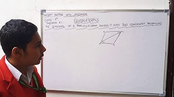 THE DIAGONAL OF A PARELLELOGRAM DIVIDES IT INTO TWO CONGRUENT TRIANGLES.....JAYESHVEER