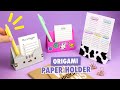 Support en papier origami  comment fabriquer un portepapier  chat pusheen