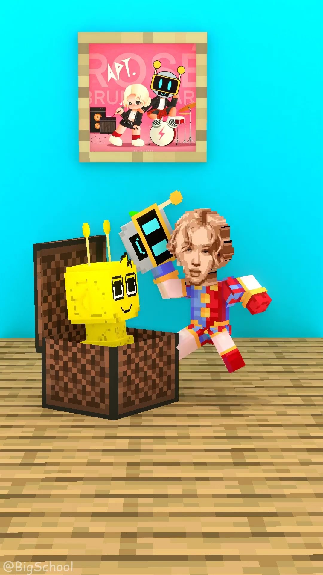 When Rosé has a fake Fun Bot music box! ?