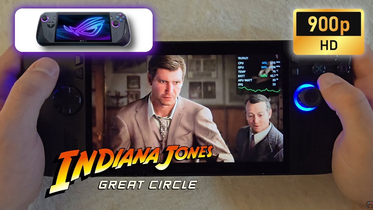 ASUS ROG Ally X | Indiana Jones and the Great Circle | 900p 80% scale ...