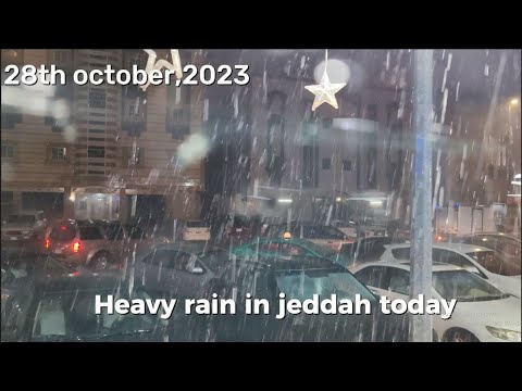 Jeddah Rain Today 28 OCT 2023 ll Rain sounds - YouTube