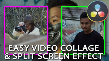 Create Split Screen/Video Collage Effect in DaVinci Resolve 17 | EASY
