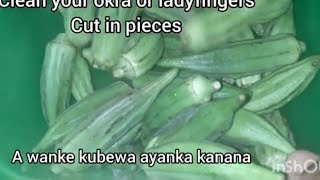 northern Nigerian way of making okra soup | yadda ake hada miyan kubewa screenshot 4