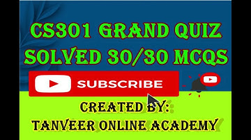 CS301 Grand Quiz Solved || Grand quiz of CS301 Data structures || CS301
