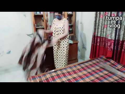 daily bedroom cleaning bedsheet change  No bra girl vlog video#costavlogvideo#tumpavlog