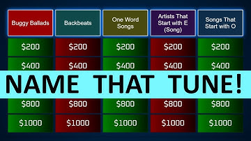 Guess the Song Jeopardy Style | Quiz #90