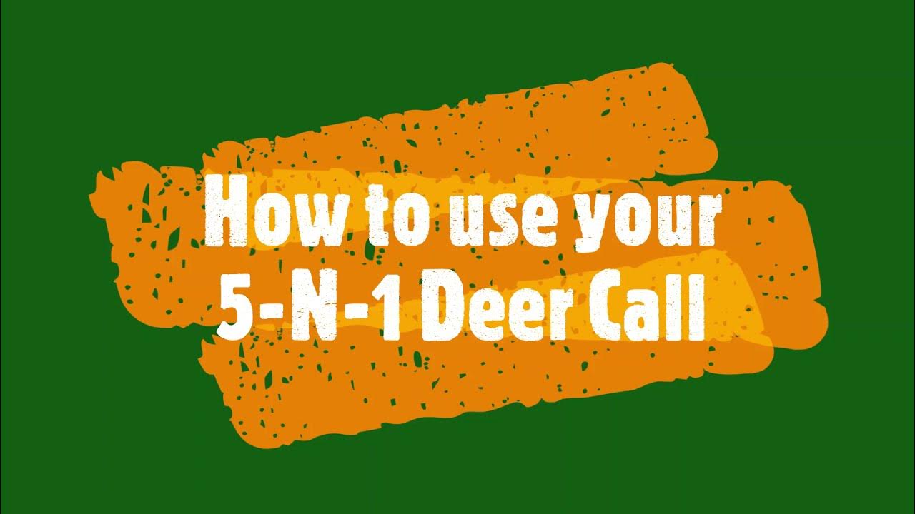 How to use a 5 N 1 Deer Call YouTube
