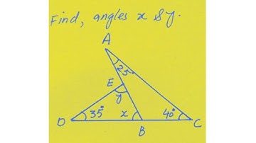 Finding missing angles in triangle / How to calculate missing angle in a triangle / Triangles