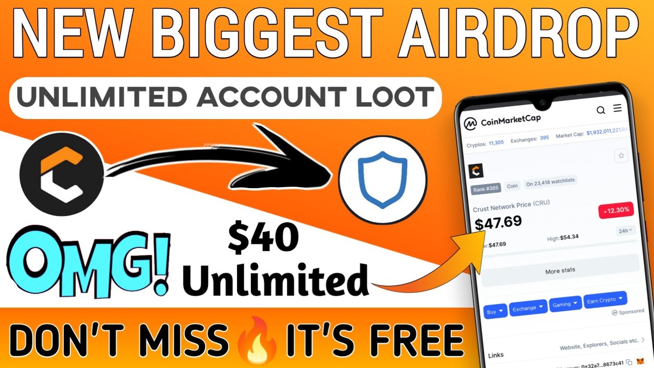 New Instant $40 Airdrop 🔥 | Crust Network Big Airdrop 🚀 | New Crypto Loot Today | New Airdrop Today