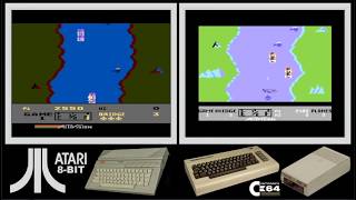 Atari 8-bit vs C64 : RIVER RAID (Side by side comparison) Wealth
