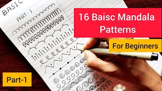 Mandala Basic Patterns Practice Part1| How to draw mandala basic shapes #artwork #trending #mandala