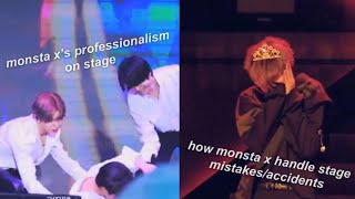 monsta x’s professionalism during stage mistakes\/accidents