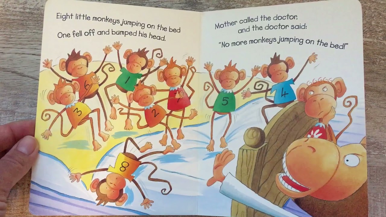 Ten Little Monkeys Illustrated by Stephen Holmes - YouTube