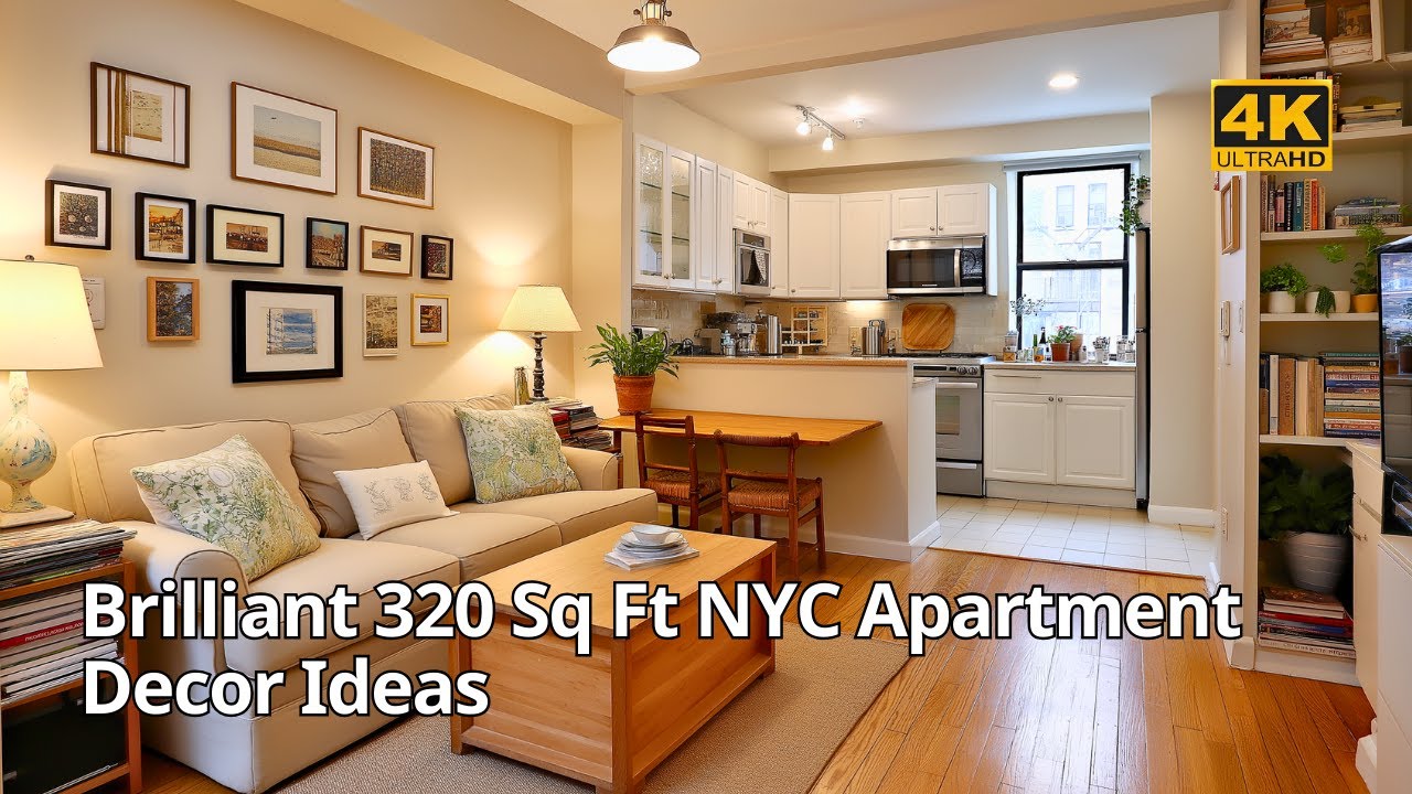 Великолепная квартира в Нью-Йорке площадью 320 кв. футов с фресками, яркими цветами и дизайном, в...