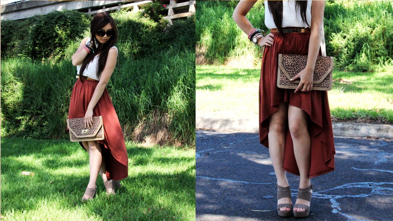 Spring OOTD Highlow Maxi skirt YouTube
