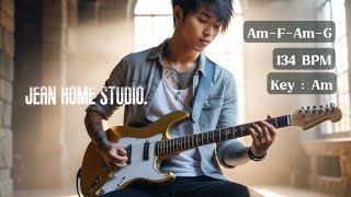 Guitar Backing Track in Am : Am F Am G   134 BPM 4/4