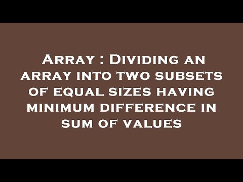 Array : Dividing