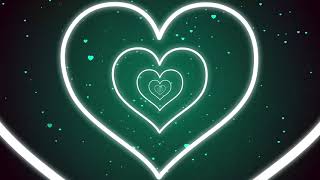 Неоновый сердечный туннель любви Фон [8 час] Сердца частицы видео фоновый цикл [4K] обои