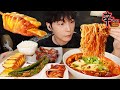 MUKBANG |  집밥! 직접 만든 오이고추 김치 & 신라면, 양념 치킨, 치즈 통스팸 먹방 | RECIPE KOREAN HOME FOOD