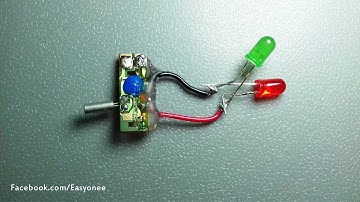 How To Make a Police Strobe light With old clock , flashing light