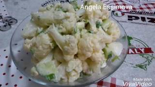 Салат из цветной капусты! Вкусно и легко! Салат из цветной капусты! Вкусно и легко!