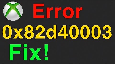 Xbox One Error 0x82d40003 How to Fix!