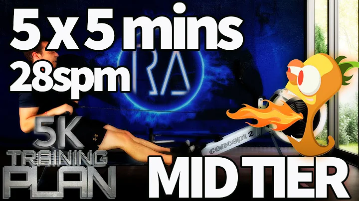 33 Minute Indoor Rowing Workout - Hard Intervals | 5K Plan Week 3 Row 1 | RowAlong