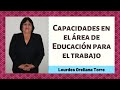 Capacidades en el área de Educación para el trabajo