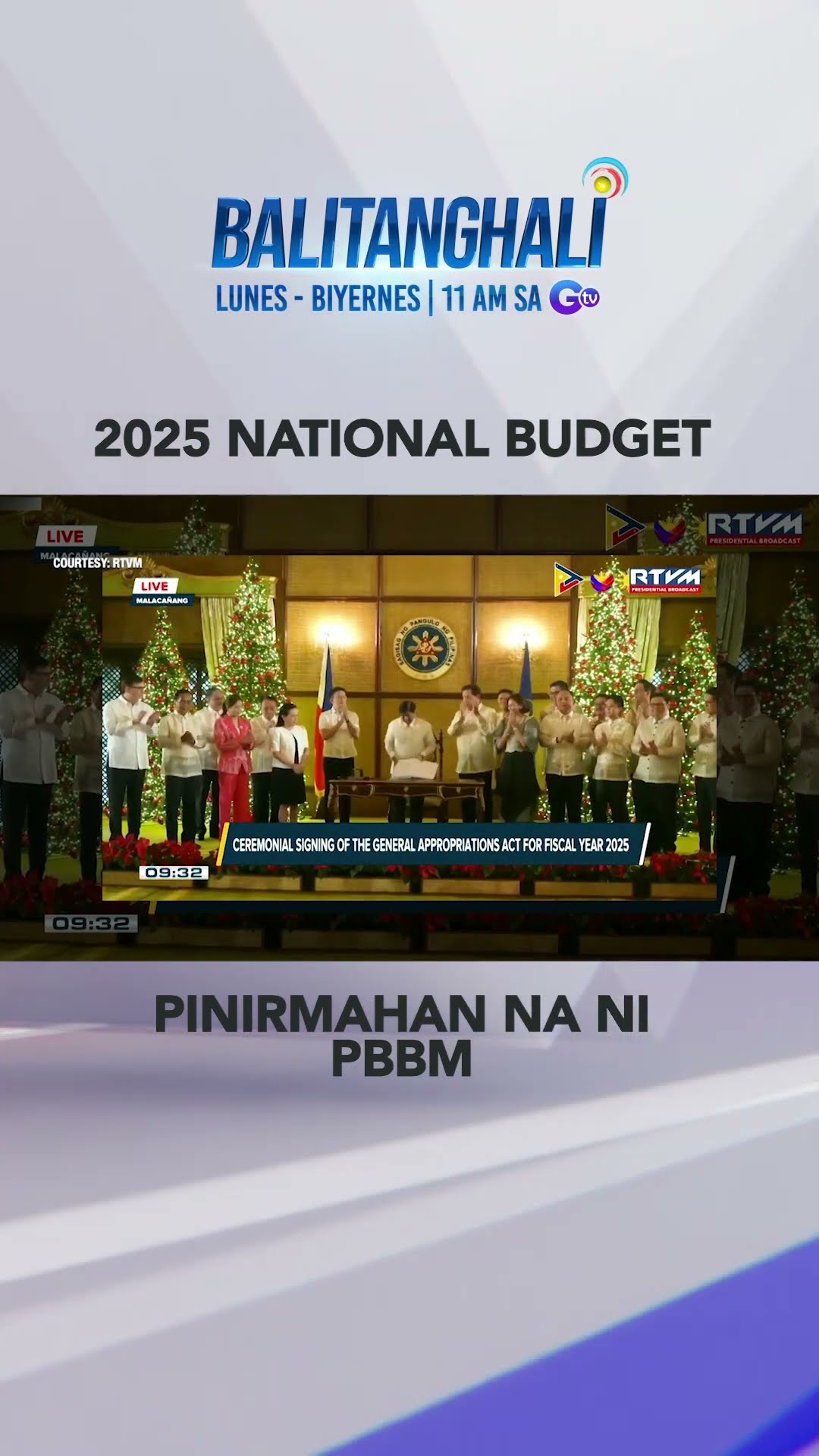 P6.326T na 2025 National Budget, pinirmahan na ni PBBM #shorts | Balitanghali
