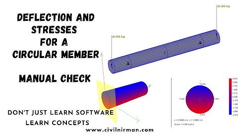 Manual Verification With Staad Pro for Deflection and Maximum Stress of a Circular Beam