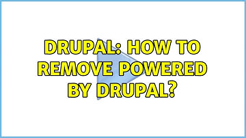 Drupal: How to remove Powered by Drupal?