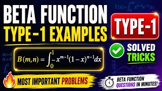 Beta Function Most Important Type-1 Examples